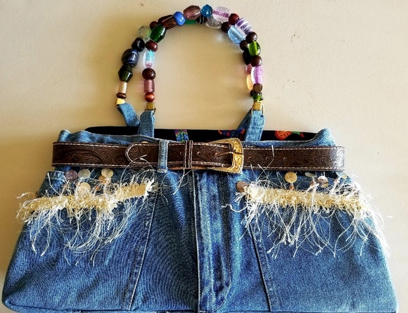 Handbags - Handmade Denim Jeans Western Themed Purse